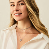 FANCIME "Soluna Nexus" Collier en Péridot d'Août en Argent Sterling
