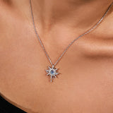 FANCIME "Soluna Nexus" Collier en Pierre de Lune de Juin en Argent Sterling
