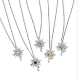 FANCIME "Soluna Nexus" Collier en Topaze de Décembre en Argent Sterling