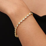 FANCIME "Ligne de Larmes" Bracelet en argent sterling classique
