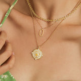 Collier en or jaune massif 14K “Urban Glint”
