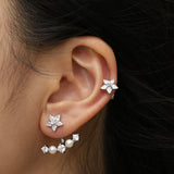 Boucles d'oreilles en argent sterling "Ms Vega" Étoile scintillante Alpha Lyrae