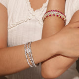 FANCIME "Axe" Bracelet en argent sterling avec taille radiante
