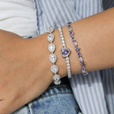 FANCIME "Aube" Bracelet en argent sterling avec améthyste de février