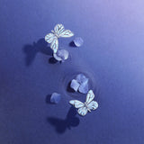 FANCIME "Starlight Butterfly" Boucles d'oreilles en argent sterling émaillé lumineux