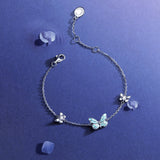 FANCIME "Starlight Butterfly" Bracelet en argent sterling émaillé lumineux