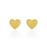 Boucles d'oreilles en or jaune 14K en forme de cœur FANCIME