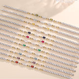 FANCIME "Duo Éternel" Bracelets de Tennis en Argent Sterling avec Pierre de Naissance de Décembre Topaze