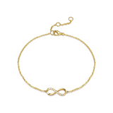 FANCIME "Passion" Bracelet infini classique en or jaune 14K