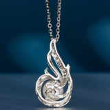 Collier en Argent de Pierre de Naissance de Juin FANCIME, Collier en Perles de Phoenix de 9-10mm en Argent Sterling, Bijoux Fins pour Femmes