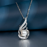 Collier en Argent de Pierre de Naissance de Juin FANCIME, Collier en Perles de Phoenix de 9-10mm en Argent Sterling, Bijoux Fins pour Femmes
