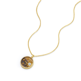 FANCIME "Juplight" Pendentif en œil de tigre solaire Collier en argent sterling