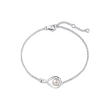 "Infinite Embrace" Bracelet en argent sterling avec perle, symbole de l'infini, pierre de naissance de juin