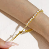 FANCIME "The One" Bracelet de tennis en moissanite en argent sterling