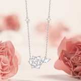 "Une rose" Collier en argent sterling