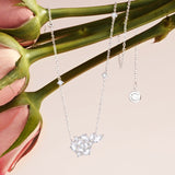 "Une rose" Collier en argent sterling