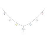 Collier en argent sterling "Starlit Dream" Étoile colorée