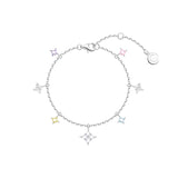 Bracelet en argent sterling "Starlit Dream" Étoile colorée