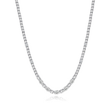 FANCIME "Radiance Glamour" collier tennis en argent sterling avec zircon cubique ovale taillé fantaisie, pierre de naissance d'avril