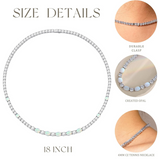 "Glamour Radiance" Collier en argent sterling avec opale blanche taillée fantaisie d'octobre