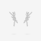 FANCI ME "La Rose" Sterling Silver Love Knot Earrings Main