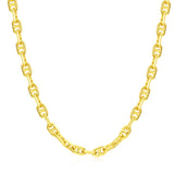 FANCIME "Grâce Ensoleillée" Collier en argent sterling avec maillons carrés classiques