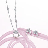 Collier en argent sterling "Vega Aureole" Étoile scintillante Alpha Lyrae