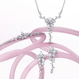 Collier en argent sterling "Vega Serenade" Étoile scintillante Alpha Lyrae