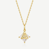 Collier en argent sterling des Reliques de la Mort x Harry Potter FANCIME
