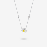 Fanci "Dancing Bee" Honeybee Sterling Silver Necklace Main