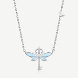 Collier en argent sterling avec design phosphorescent des clés volantes x Harry Potter FANCIME