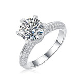 Bagues de Fiançailles en Moissanite en Argent Sterling 3CT FANCIME