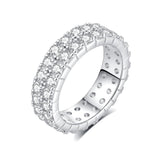 FANCIME Bague de Mariage en Argent Sterling Moissanite