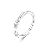 Bague en argent sterling Moissanite FANCIME Eternity Twisted
