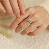 Bagues de Fiançailles en Moissanite en Argent Sterling 3CT FANCIME