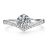 Bague en argent sterling Moissanite FANCIME Royal Sparkle