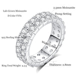 FANCIME Bague de Mariage en Argent Sterling Moissanite