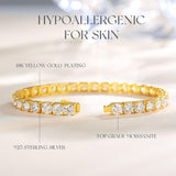 FANCIME "L'Attraction" Bracelet en Argent Sterling Tennis Moissanite