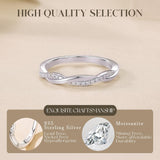 Bague en argent sterling Moissanite FANCIME Eternity Twisted