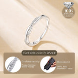 Bague en argent sterling Moissanite FANCIME Eternity Twisted