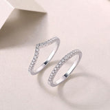 FANCIME Bague en argent sterling "Crown Radiance" en moissanite