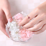Bague de fiançailles en or rose 14K avec tourmaline FANCIME