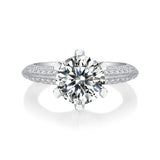 Bagues de Fiançailles en Moissanite en Argent Sterling 3CT FANCIME