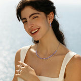 Boucles d'Oreilles en Argent Léger Wisteria Petal