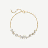 Bracelet en argent sterling FANCIME "Murmure de glycine" avec fleur