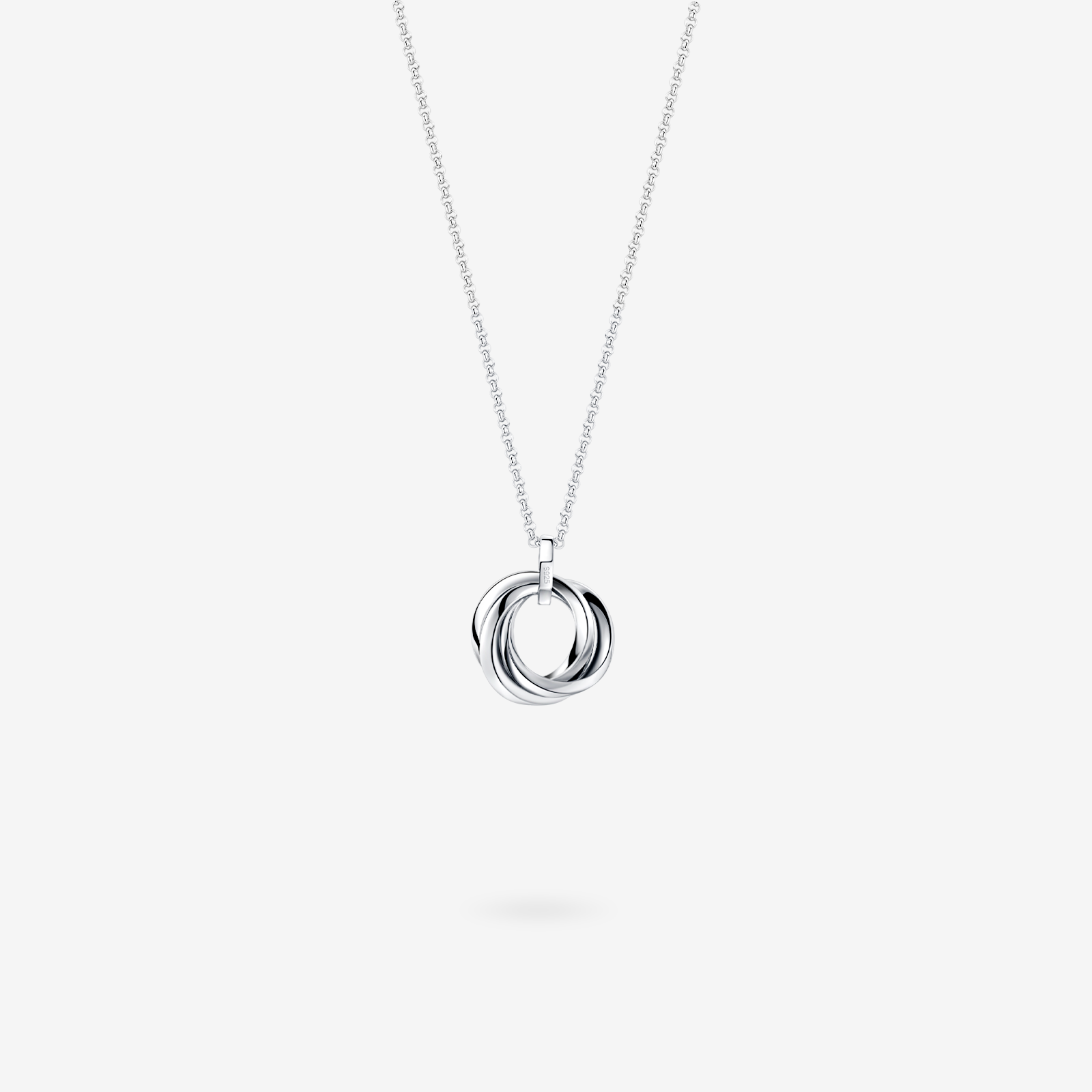 Collier en argent sterling pour couples "Mobitrinité" FANCIME