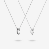 FANCIME "Temps Ensemble" Collier en argent sterling promesse pour couples