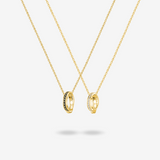 FANCIME "Temps Ensemble" Collier en argent sterling promesse pour couples