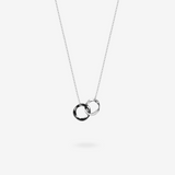 Collier en argent sterling pour couples "Ensemble" avec entrelacement FANCIME