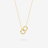 Collier en argent sterling pour couples "Ensemble" avec entrelacement FANCIME